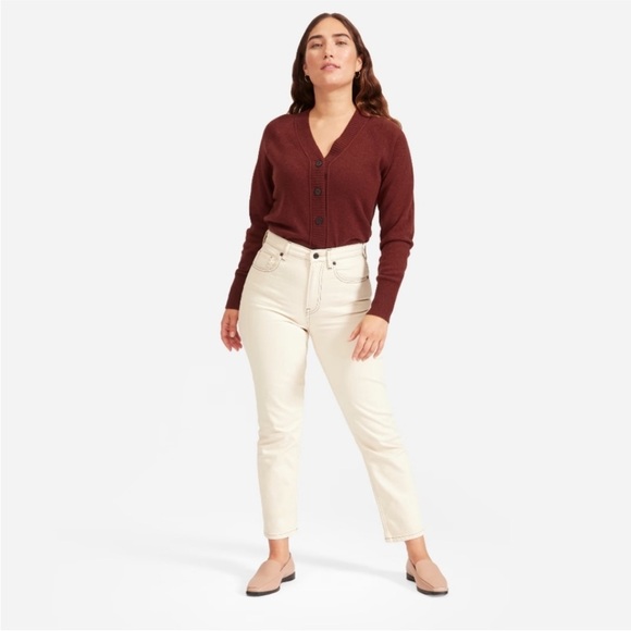 Everlane Sweaters - Everlane Cashmere Wool Blend Brown Clay Long Sleeve Button Front Cardigan Small